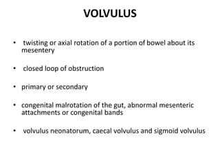 Volvulus Definition Intestinal obstruction | PPTX