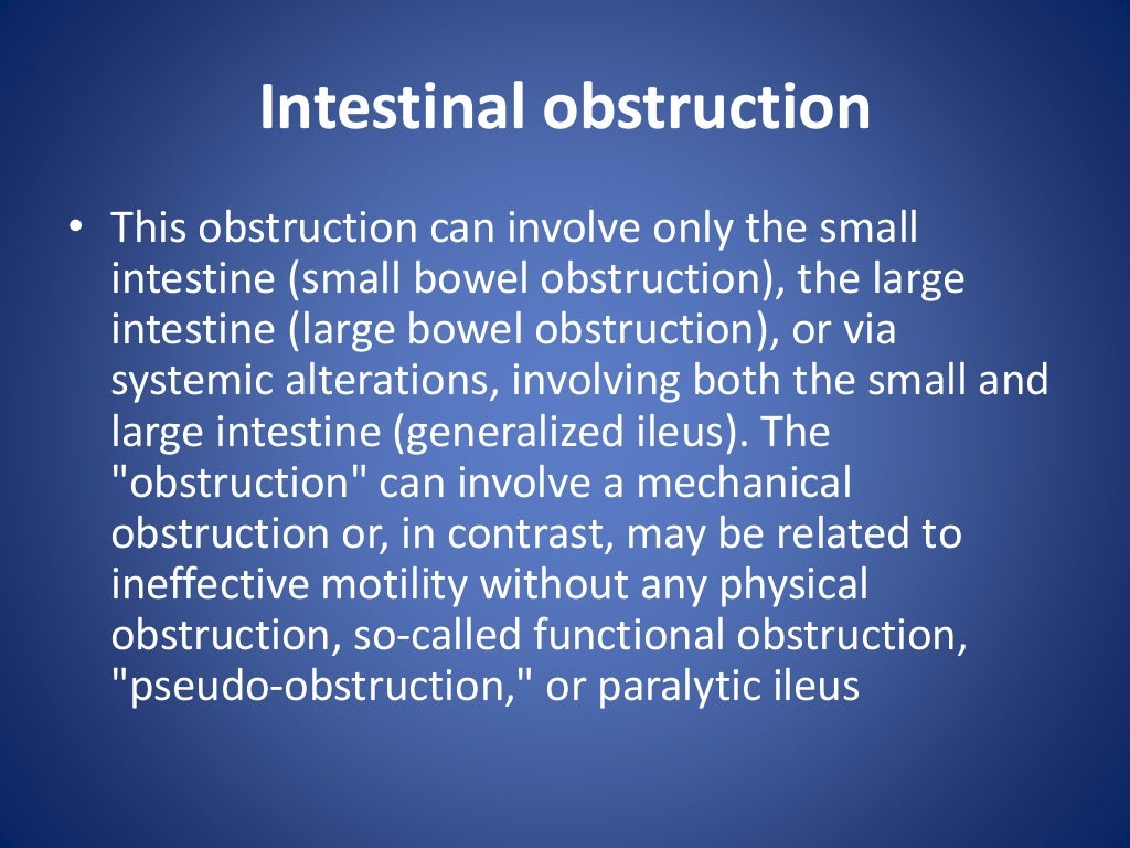Intestinal obstruction