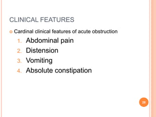 Absolute Constipation Radiology Intestinal obstruction | PPTX