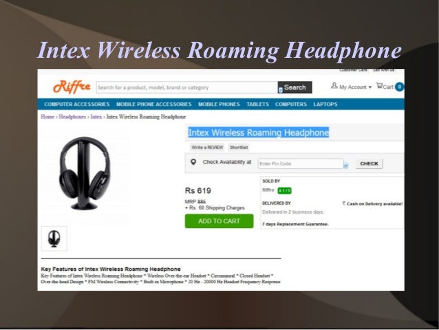 intex wireless roaming headphone