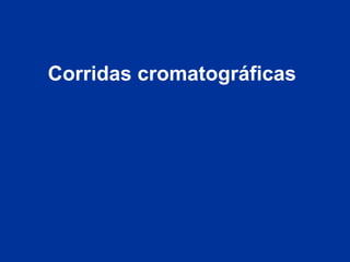 Corridas cromatográficas
 