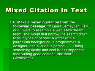 In Text Citation How To
