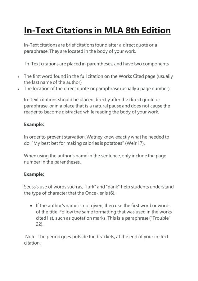 In-text citation mla 8 | DOCX