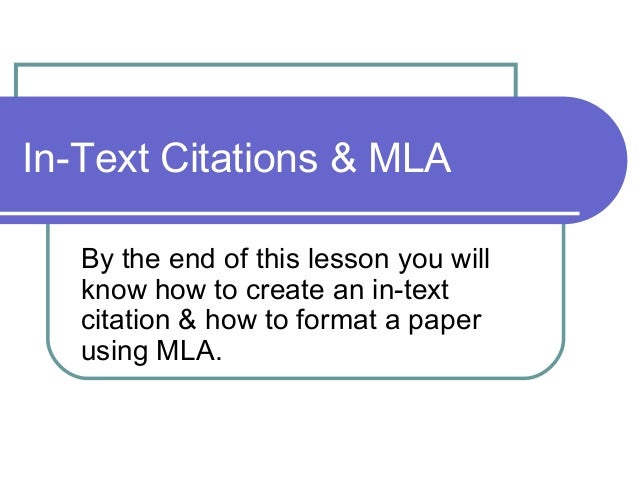 how to do in text citations mla