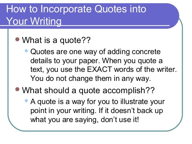 how to change a quote in an essay
