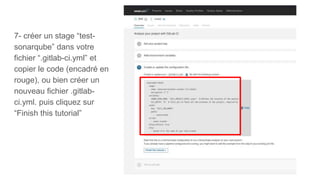 Intégration de SonarQube dans GitLab ci | PPTX