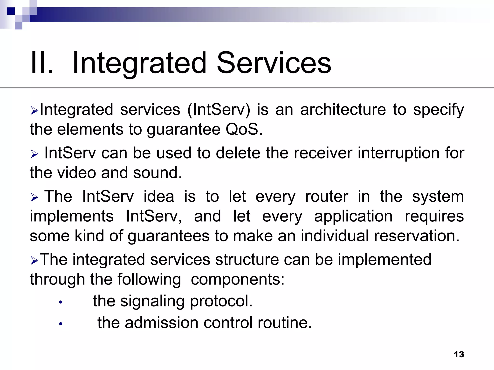 IntServ & DiffServ | PPTX