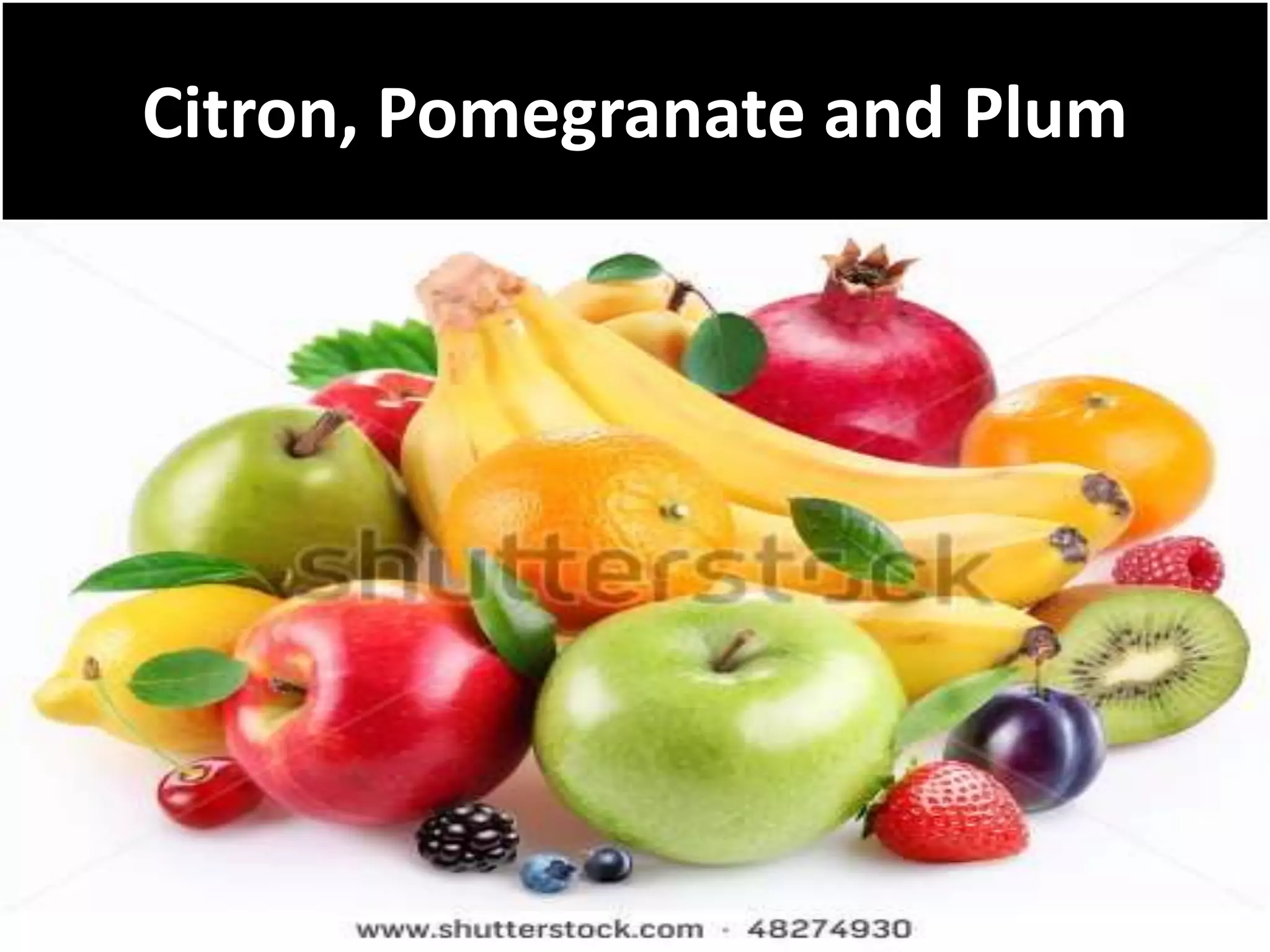 Citron, Pomegranate and Plum
 