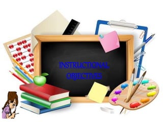 INSTRUCTIONAL
OBJECTIVES
 