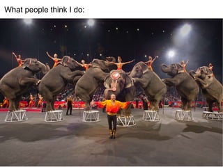 What people think I do:
 