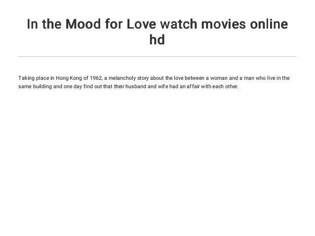 in the mood for love watch online