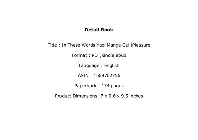 Pdf Free Library In These Words Yaoi Manga Guiltpleasure Read
