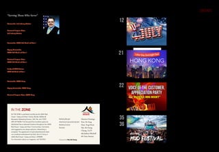 CONTENTS
35
36
22	
4
11
12
14
15
16
18
19
20
21
22
24
31
32
34
39
40
44
48
49
53
54
56
60
61
62
62
63
64
67
69
74
78
79
Area I Clubs
Alien Ant Farm
4th of July Schedule
Ourdoor Recreation
Camp Casey Change of Command
2015 Sports Fitness & Aquatics Calendar
Friday Night Lights
Independence Day 5K Run
Fitness Center Hours of Operation
FMWR Overseas Tour to Hong Kong
Feature Article:
Voice Of The Customer, Appreciation Party
Community Activity Centers
Casey Arts & Crafts
Feature Article:
Area I BOSS 'Wolmido Island Tour'
BOSS Activities
Casey Auto Skills Center
Golf Courses
Bowling Centers
Monthly Community Volunteer Spotlight
Army Community Service
May Photo Highlights
Area I Libraries
Child, Youth and School Services
Army Lodging
Korean Food Recipe "Jap-chae"
FMWR Cable TV
Coming in August
Metric Conversion
In the Zone Advertising Opportunities
Passport Photo/Visa Photo Service
Area I Worship Schedule
Bus Schedules
Subway Map
Warrior Country & Family and MWR Telephone
Numbers
MG Theodore D. Martin
Commander, 2nd Infantry Division
CSM Andrew J. Spano
Command Sergeant Major,
2nd Infantry Division
COL John W. Haefner
Commander, USAG Red Cloud and Area I
Steven J. Ryan
Deputy Commander,
USAG Red Cloud and Area I
CSM Patrick M. Quirk
Command Sergeant Major,
USAG Red Cloud and Area I
Jammie G. Hawkins
Family and MWR Director,
USAG Red Cloud and Area I
LTC Edward D. Eldridge
Commander, USAG Casey
Gregory B. Kirkland
Deputy Commander, USAG Casey
CSM Pedro Guevara Jr.
Command Sergeant Major, USAG Casey
Marketing Manager		 Marenzo Domingo
Advertising & Sponsorship Specialist	 Kim, Ho Yong
Marketing Assistant		 Ham, Yong Hwan
Illustrators		Pak, Mi Chong
		 Chong, Un Pi
	 	SSG Joshua Mitchell
	 	SPC Sean Sweeny	
	Designed by Pak, Mi Chong
IN THE ZONE is published monthly by the USAG Red
Cloud - Casey and Area I Family, Morale, Welfare &
Recreation Marketing Division, HHC SA, Unit 15707,
APO AP 96258. Five thousand five hundred copies are
distributed free at selected locations throughout the USAG
Red Cloud - Casey and Area I Communities. Comments
and suggestions are always welcome. Advertising is
accepted. The appearance of paid advertisements does
not constitute endorsement by DoD, the U.S. Army or
USAG Red Cloud - Casey and Area I, DFMWR.
For information about our magazine, call 732-9531.
IN THE ZONE
“Serving Those Who Serve” Hello USAG Red Cloud and Area I Community
Members!
So here we are…. July and nearing the big date:
“4th of July, Independence Day” for the USA! We have
a large event in store for you with great entertainment,
great events, great competitions, great food, Flea
Market, awesome fireworks and much, much more.
We are also presenting a ‘pre 4th of July Celebration’
with a concert featuring the up and coming rock band
“Alien Ant Farm!” The concert will be held on July 3
at the Casey Golf Course parking lot and is open to
you at “no charge.” The following day features our
4th of July celebration. Please keep in mind that pets
and alcoholic beverages are not permitted at either the Alien Ant Farm concert or the
Independence Day Celebration, food and alcoholic beverages will be available for
purchase at both events. The following clubs will be closed on July 4 in support of the
celebration: Gateway Club,Warrior's Club and Reggie’s Pub at Camp Stanley.
The Warrior’s Club dining room (Redwood Restaurant) will cease lunch, dinner and
brunch services beginning August 1, 2015. However, the NAPs Lounge & Diner will
remain open to serve your favorites. For sit down dining experiences, please join us
at the Casey Golf Course Restaurant or the Hovey Iron Triangle Restaurant. Speaking
of the Warrior’s Club, have you “booked” your dates for the upcoming Thanksgiving
/ Christmas Holidays? If not, now’s a good time to do it. Choice of dates go quickly
as we approach November, so make sure you give Warrior’s Club a call and book your
events today!
On August 14, 2015 we are hosting a Mitchell’s Club “Thank You” for your support
during the “Voice of the Customer” focus group held in February 2015. We have
worked hard towards improving customer service, programming, menus, monthly
specials and much more…and it’s now time to party! So plan your calendar and join
us for a Friday night of great food, entertainment and fun!!
Be sure to either cover up or have enough sunblock to protect you during this
summer season; and remember, never leave children or pets in vehicles under the sun!
Lastly, the new Casey Walkway Ribbon Cutting Ceremony in conjunction with a 3K
Fun Run/Walk will be held across from Carey Fitness Center on July 11 at 9 a.m. Come
be a part of the ceremony or just bring your gym clothes and enjoy a nice run or brisk
walk!
Enjoy your copy of the ITZ and peruse all the great programs, tours, services that
are available to you!
See you out and about….
From your Family and MWR Director
Jammie G. Hawkins
Director, Family and MWR
WARRIOR LEADERS
21
12
VOICEOFTHECUSTOMER,
APPRECIATIONPARTY
“BLUES & BBQ NIGHT”
HONG KONG
Labor Day Overnight Tour
Mud Festival
AREAIBOSS
32 USAG Red Cloud - Casey and Area I Family and MWR Magazine IN THE ZONE
 