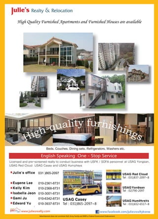 Advertisement does not constitute DoD, Army, Family and MWR or Federal Government Endorsement.
 