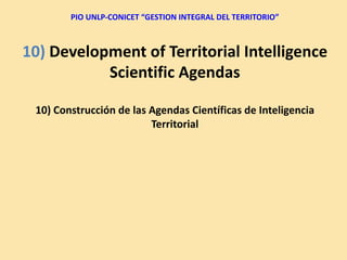 INTI2016 161124 Intelligence and Territorial Justice Agenda in La Plata, Ensenada y Berisso (Argentina). From PIO UNLP-CON...