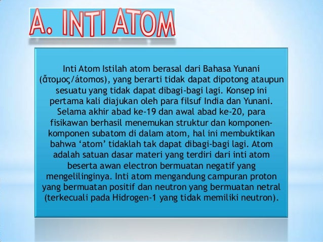 Inti atom dan radioaktivitas