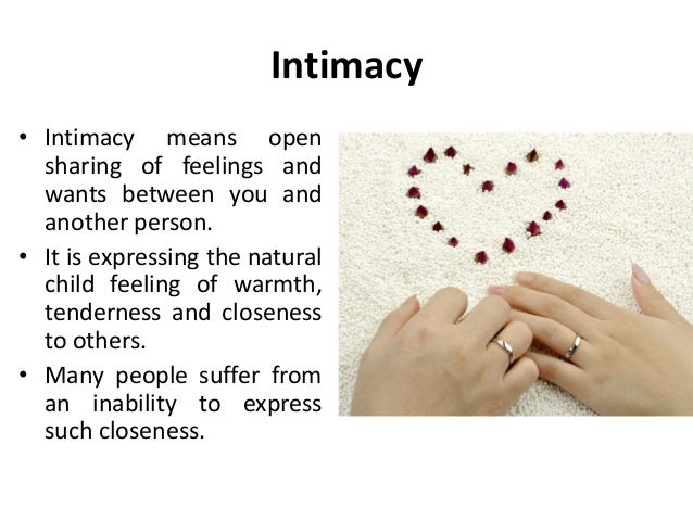 Intimacy - IResearchNet