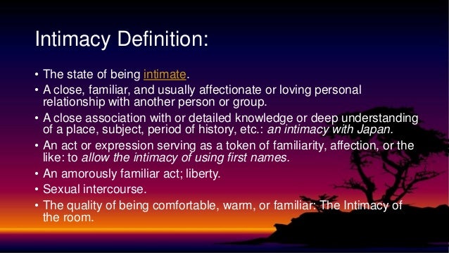Intimate relationship definition - Law Insider