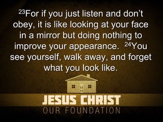 Intimacy With Jesus Part 4, Jesus Our Foundation Slide 13