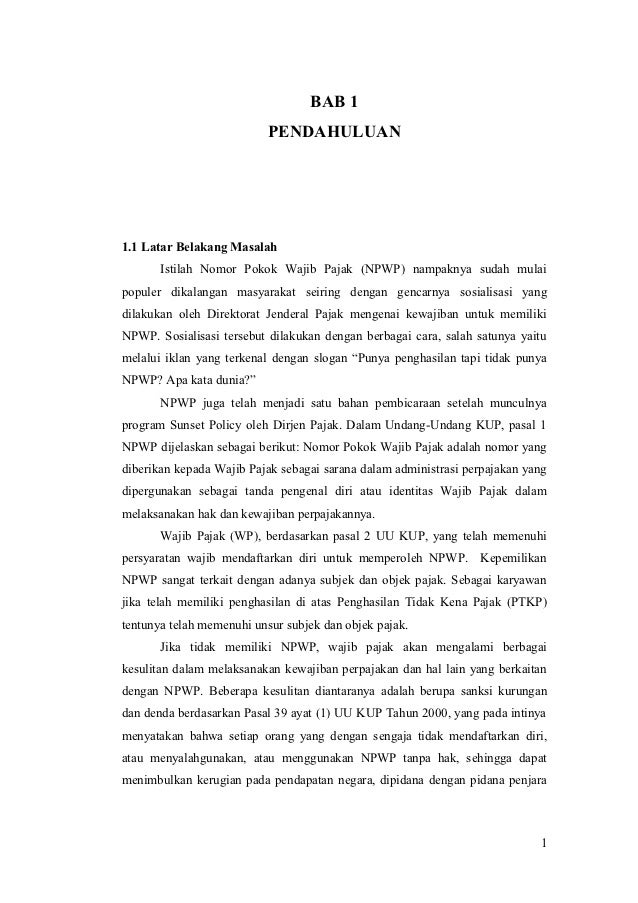 Contoh Latar Belakang Makalah Tentang Perpajakan makalaha