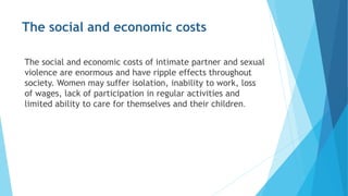 Intimate partner and sexual violence against women | PPTX