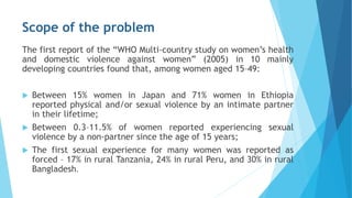 Intimate partner and sexual violence against women | PPTX