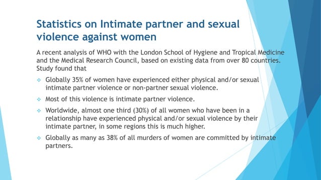 Intimate partner and sexual violence against women | PPTX | Sexual ...