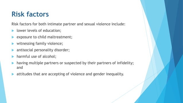 Intimate partner and sexual violence against women | PPTX | Sexual ...