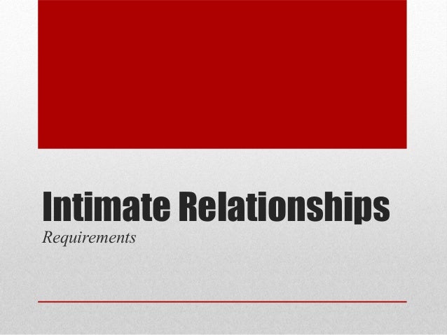 Intimate Relationships