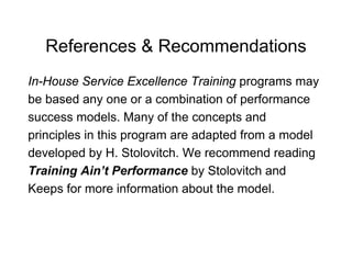 Int In House Service Excel Training Mod 4