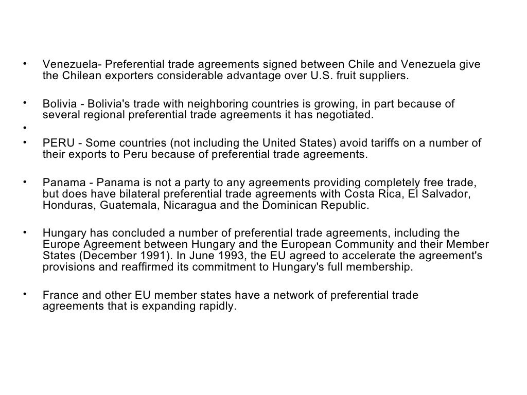 Preferential trade agreement