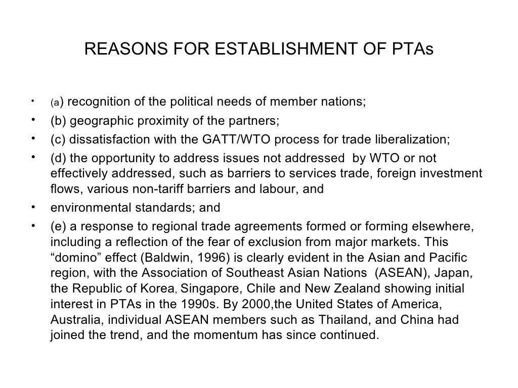 Preferential trade agreement