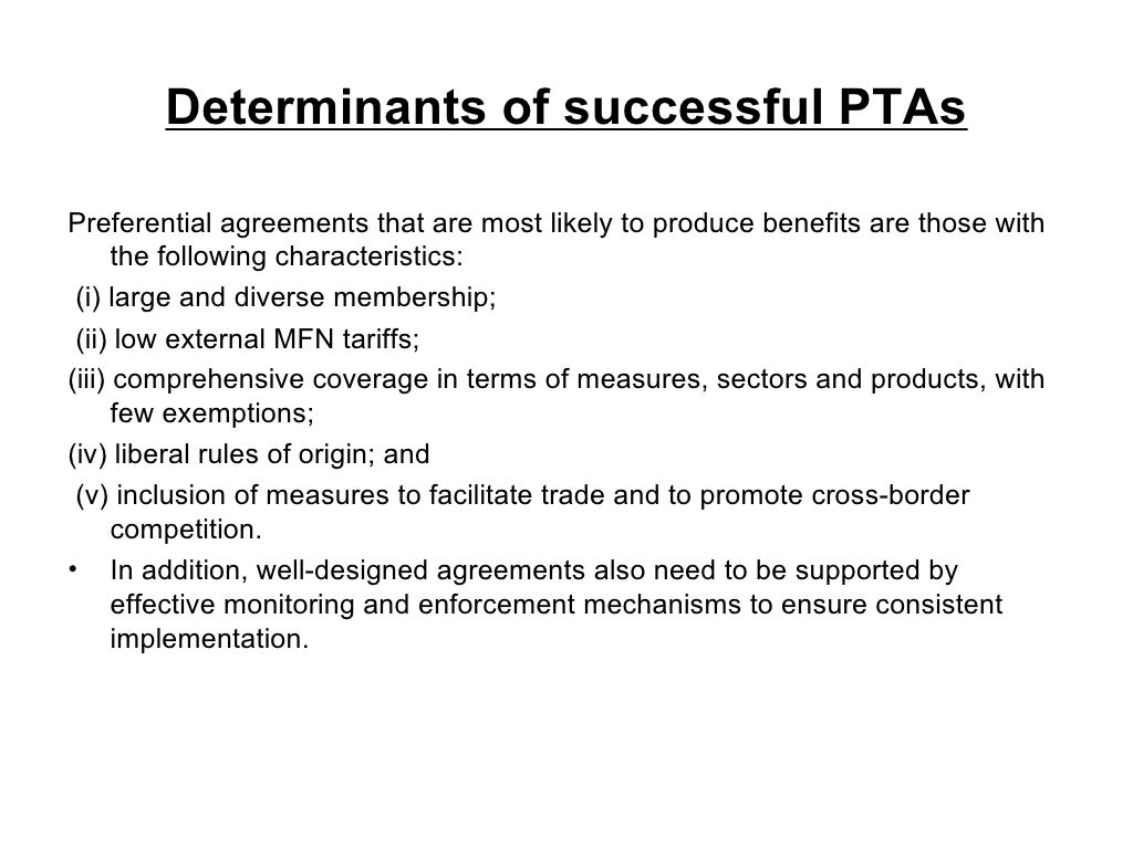 Preferential trade agreement