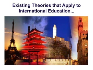 Existing Theories that Apply to
International Education...
 