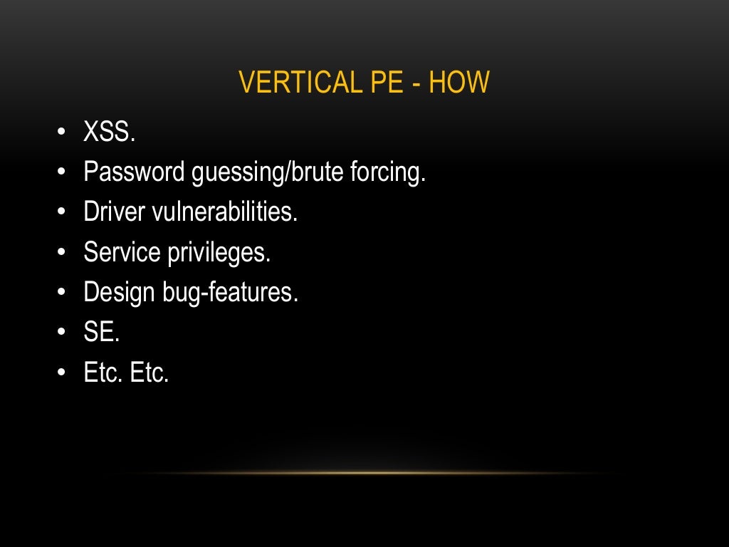 Intro To Privilege Elevation