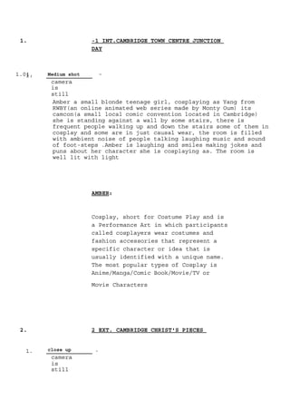 Into cosplay script | PDF