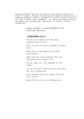 Into cosplay script | PDF