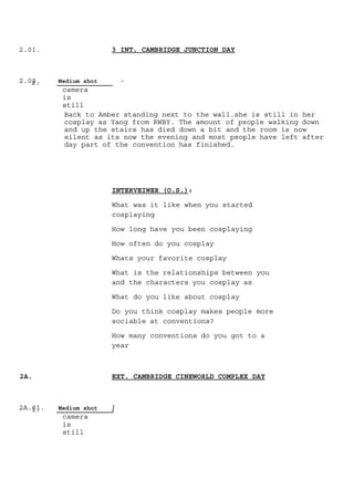 Into cosplay script | PDF