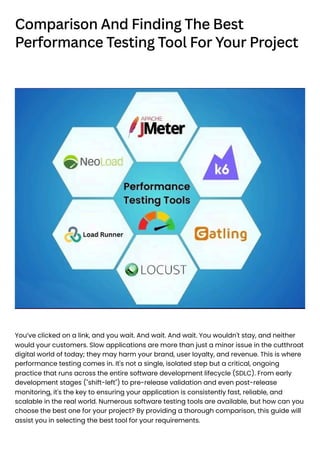 Comprehensive Guide to Performance Testing Tools and Services | PDF