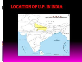 LOCATION OF U.P. IN INDIA