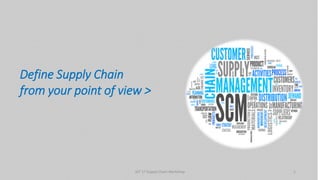 IDT`17 Supply Chain Workshop
IDT`17 Supply Chain Workshop 1
Define Supply Chain
from your point of view >
 