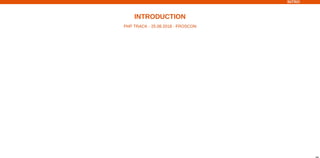 INTRODUCTIONINTRODUCTION
PHP TRACK - 25.08.2018 - FROSCONPHP TRACK - 25.08.2018 - FROSCON
INTROINTRO
 