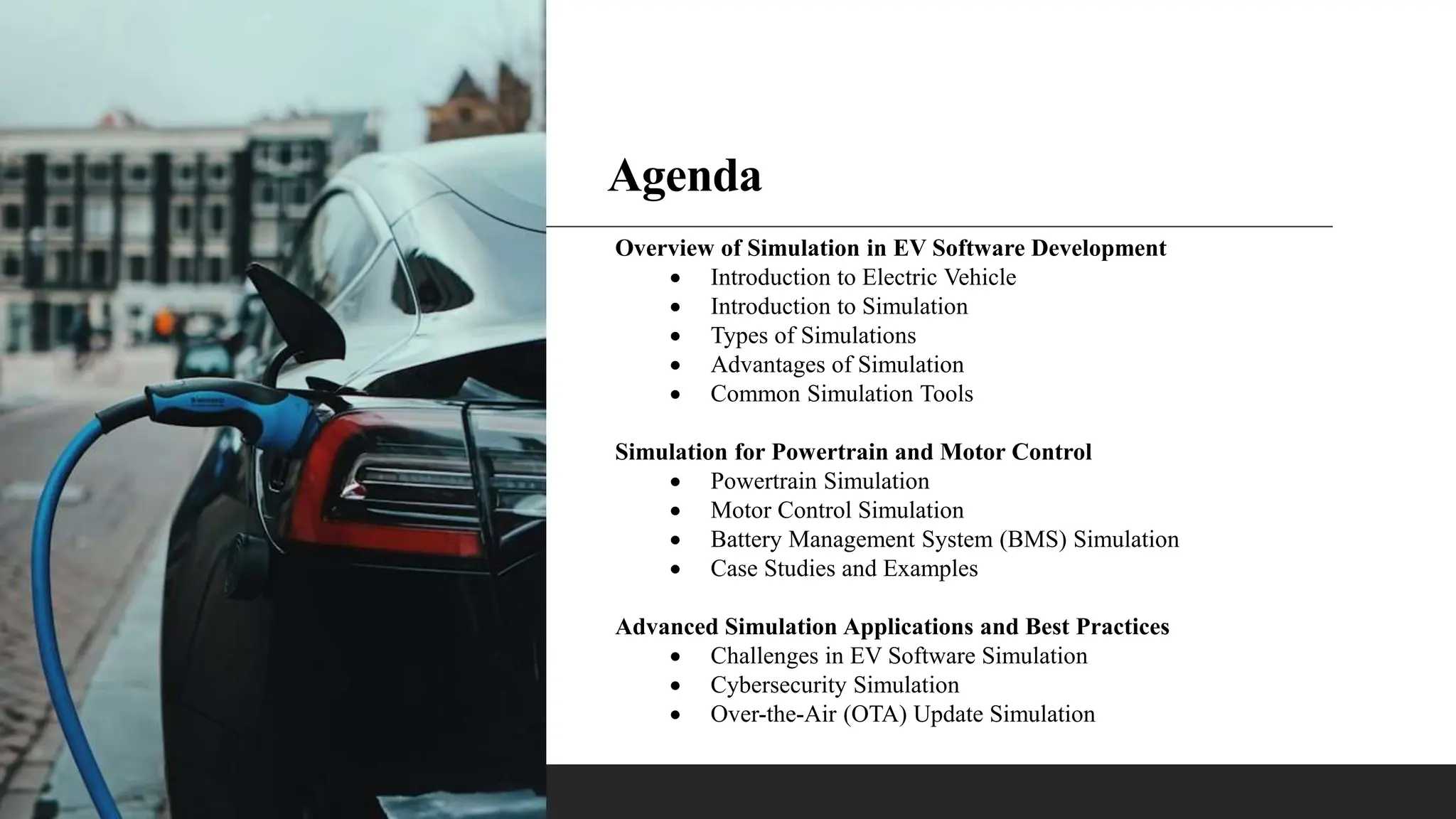 A Seminar on Electric Vehicle Software Simulation | PPTX
