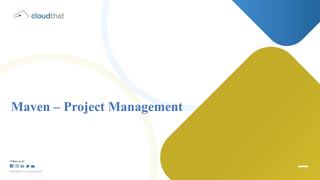 Intoduction_to_Maven best java tool for project management | PPTX
