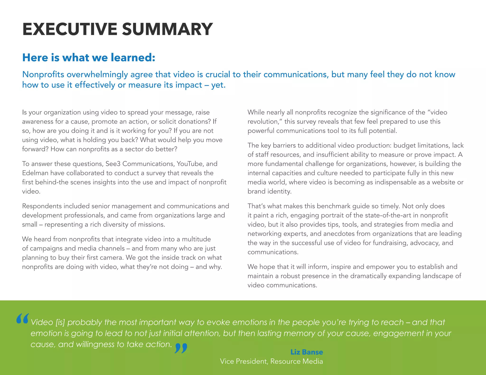 Into Focus - a benchmark guide to effective nonprofit video | PDF
