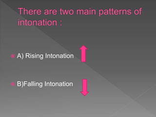  A) Rising Intonation
 B)Falling Intonation
 