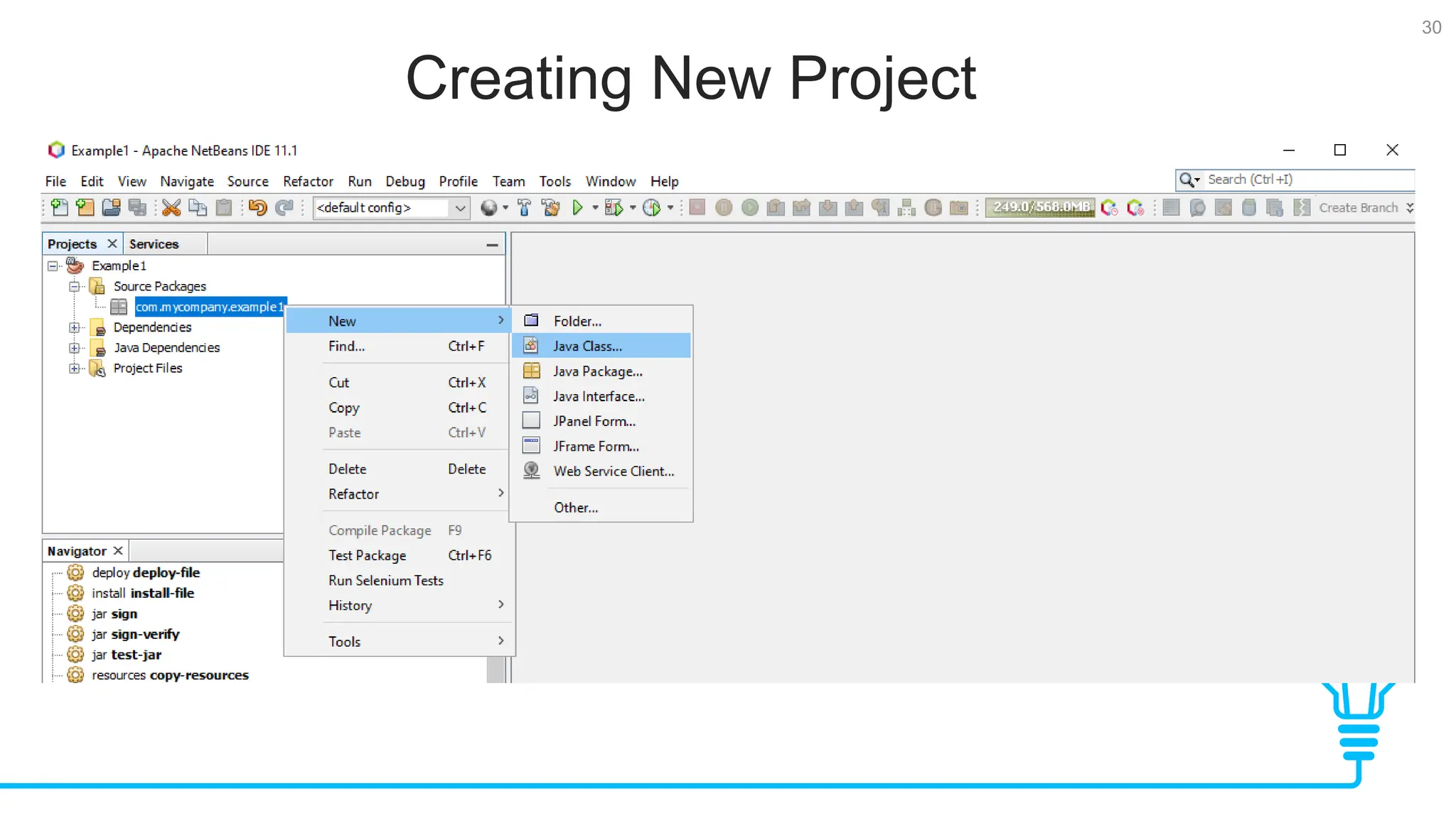 30 Creating New Project Tests 
