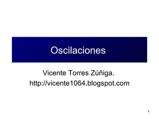 Oscilaciones  Vicente Torres Zúñiga.  http://vicente1064.blogspot.com 