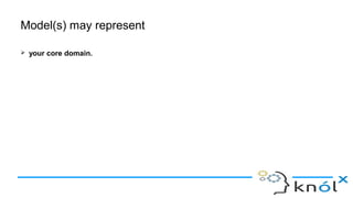 Model(s) may represent
➢ your core domain.
 