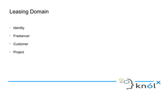 Leasing Domain
➢
Identity
➢
Freelancer
➢
Customer
➢
Project
 